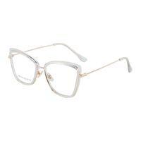 Combined frame (metal + TR90) or glasses with blue light protection, with spring hinges FA87146
