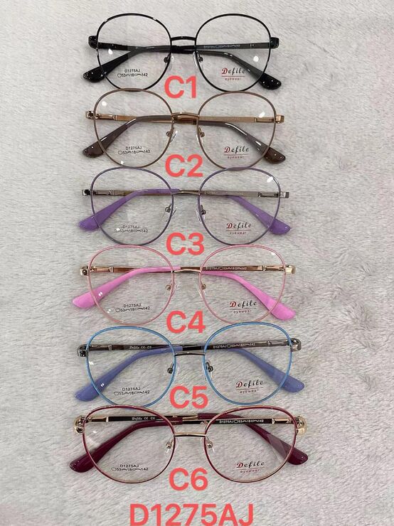 Metal frame for glasses with spring hinges Defile D1275AJ