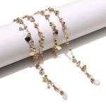 Металлическая нескользящая цепочка, с сердцем и стразами, для очков и масок GL1463