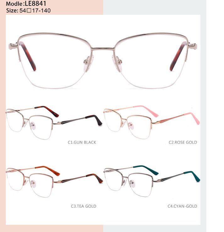 Оправа металлическая полуободковая с флексом LE8841-DA