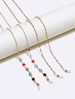 Acrylic black and white glasses chain GM161