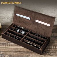 Футляр для очков и солнцезащитных очков из натуральной кожи на 8 отсеков CF4013