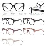 Очки защитные пластиковые TR90+CP с защитой от синего света, с флексом Landi LD-TR7048