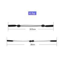 Шнурок-фиксатор и стопперы для очков силиконовые, размеры 25-40 см