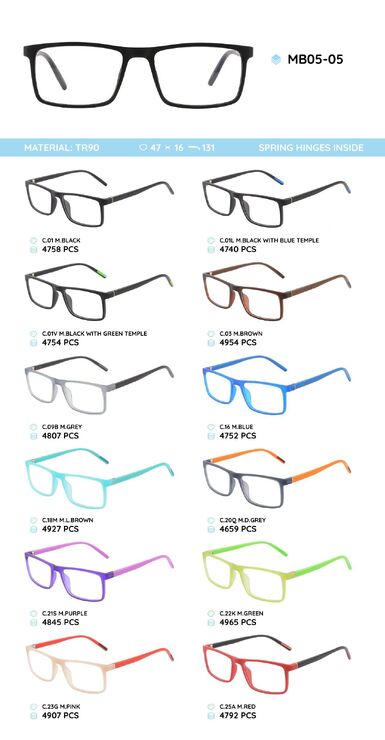 Оправа пластиковая из материала TR-90, с флексом MB05-05