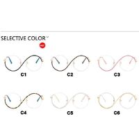 Очки металлические полуободковые женские с защитой от синего света 95929-PN