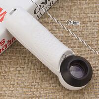 Magnifier with universal backlight, magnifying glass with handle 6B-C-XX, diameter 21 mm, magnification: 45Х