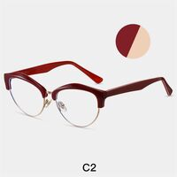 Combined frame (metal + TR90) or glasses with blue light protection, with spring hinges FA87268