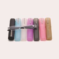 Plastic reading glasses 2006笔筒 with glass lenses and pen case, from +1.00 to +4.00, RMC=62-64