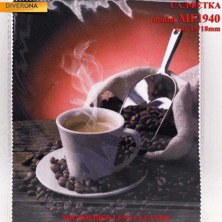Салфетка из плотной микрофибры для протирки линз в очках MF1940