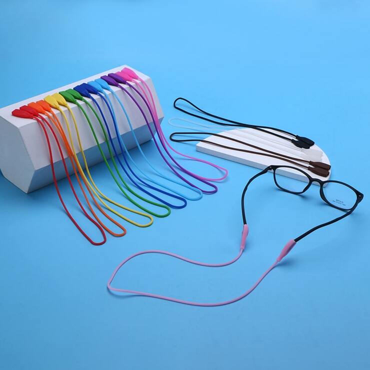 Silicone string eyeglasses holder 27 cm, hole 3*5 mm