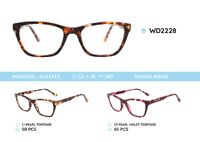 Plastic acetate eyeglasses frame for women with spring hinges WD2228