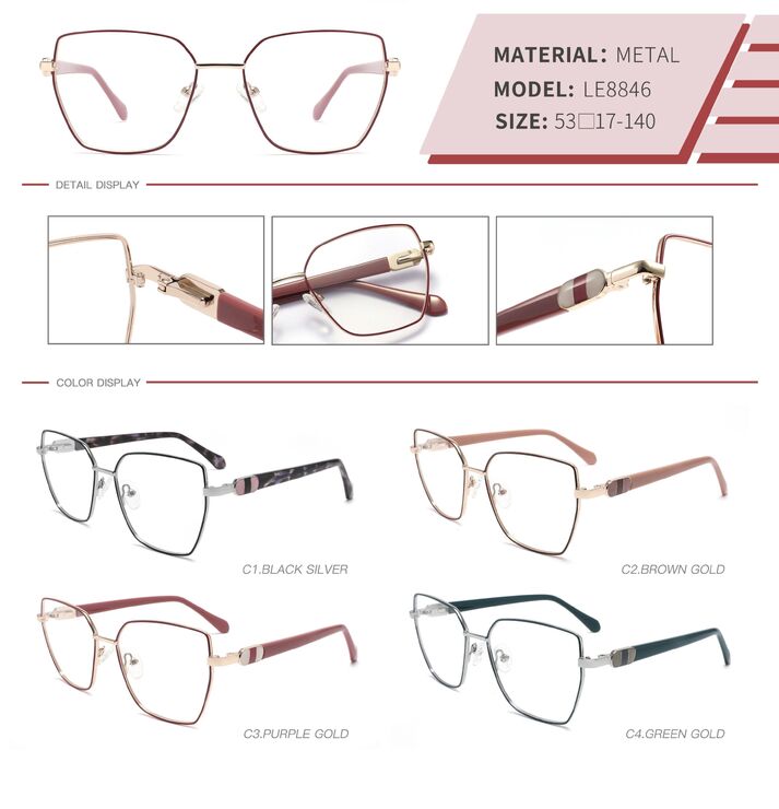 Оправа металлическая с флексом LE8846-DA