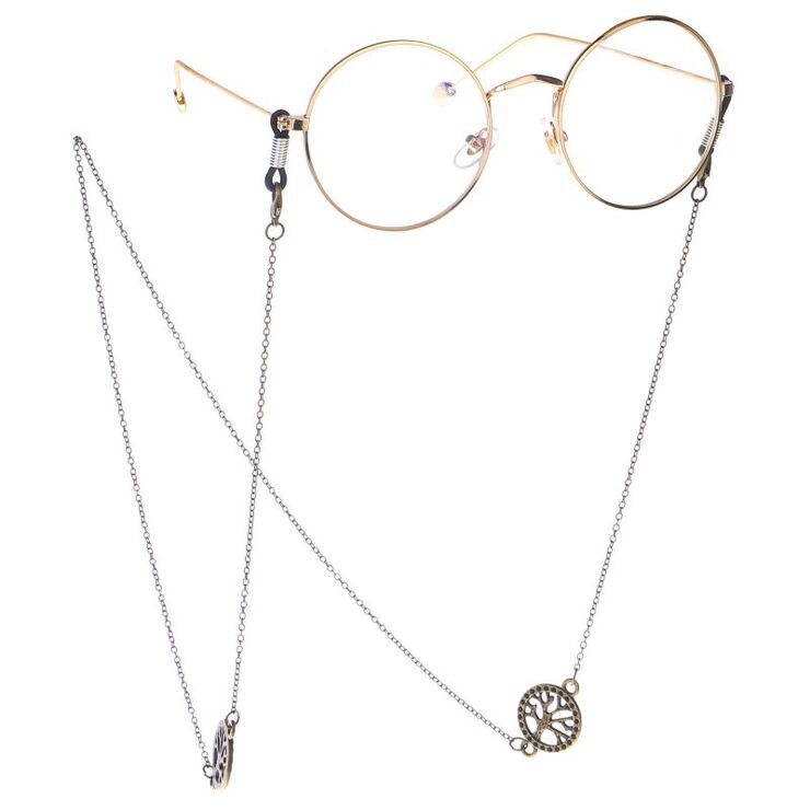 Металлическая нескользящая цепочка бронзового цвета, c деревом жизни, для очков и масок GL135