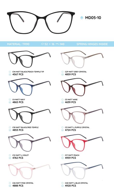 TR-90 plastic frames for glasses MD05-10