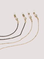 Цветная цепочка для очков, комплект из двух штук, золотая и серебряная GM045