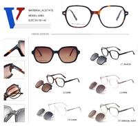 Оправа пластиковая из ацетата с флексом + поляризационная солнцезащитная насадка 6586-DA