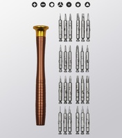 Universal screwdriver set with 24 interchangeable nozzles