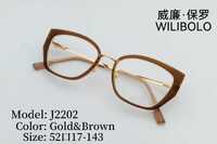 Metal + TR90 ultrathin women's frames with spring hinges Wilibolo J2202