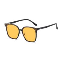 Оправа металлическая с защитой от синего света с флексом + магнитная солнцезащитная насадка (клипон) 7021-GT