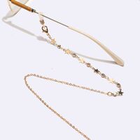 Металлическая нескользящая цепочка золотого цвета, со звездами, для очков и масок GL1625