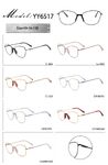 Оправа металлическая с мягким носоупором и флексом YY6517-DA
