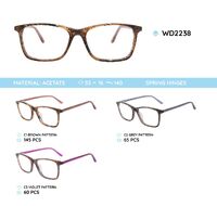 Plastic acetate eyeglasses frame for women with spring hinges WD2238