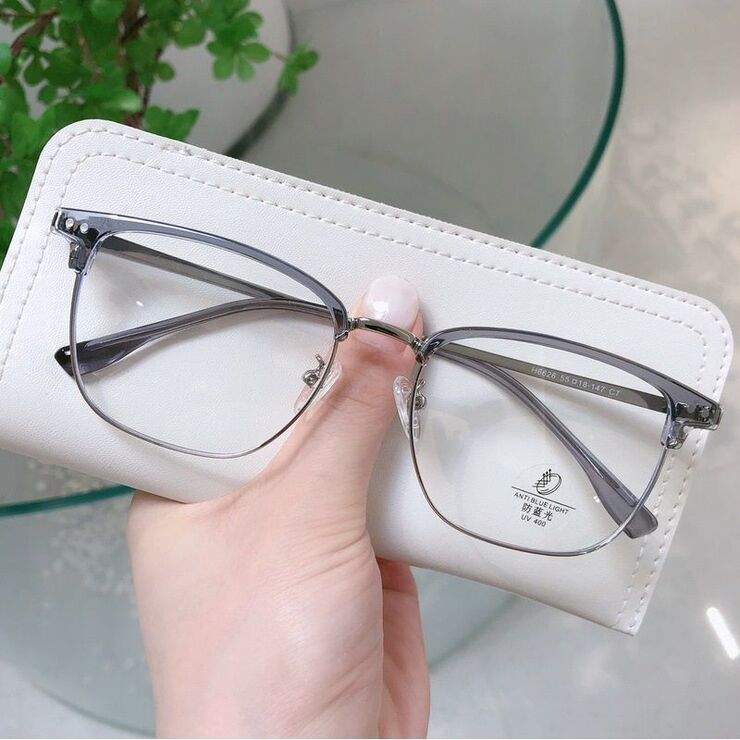 Оправа полуободковая комбинированная (металл + TR90) с линзами Blue Ray Cut MAMO H6626