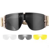 Очки защитные противоударные тактические +3 насадки 战术-X800-迷彩套装