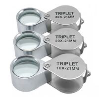 Лупа складная 1152-XX, диаметр: 21 мм, увеличение: 10X, 20X, 30X