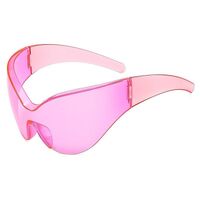 Plastic rimless sunglasses W68193
