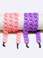 Набор из двух акриловых черных и цветных цепочек для очков GM070