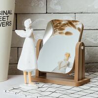 Зеркало настольное вращающееся для салона оптики с коричневым оттенком, 21*15 см