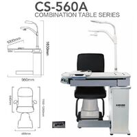 Ophthalmologist workstation, combined table + chair CS-560A, tabletop 980*490 mm
