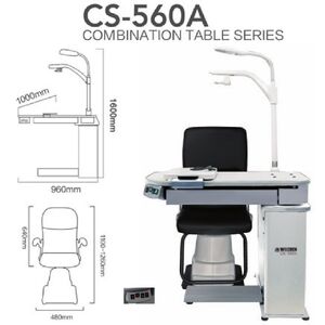 Ophthalmologist workstation, combined table + chair CS-560A, tabletop 980*490 mm