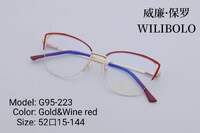 Metal ultrathin frames, with spring hinges Wilibolo G95-223