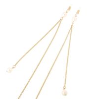 Металлическая нескользящая цепочка, с жемчужными шариками, для очков и масок GS007