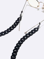 Set of two gold glasses chain with colorful glass GM152