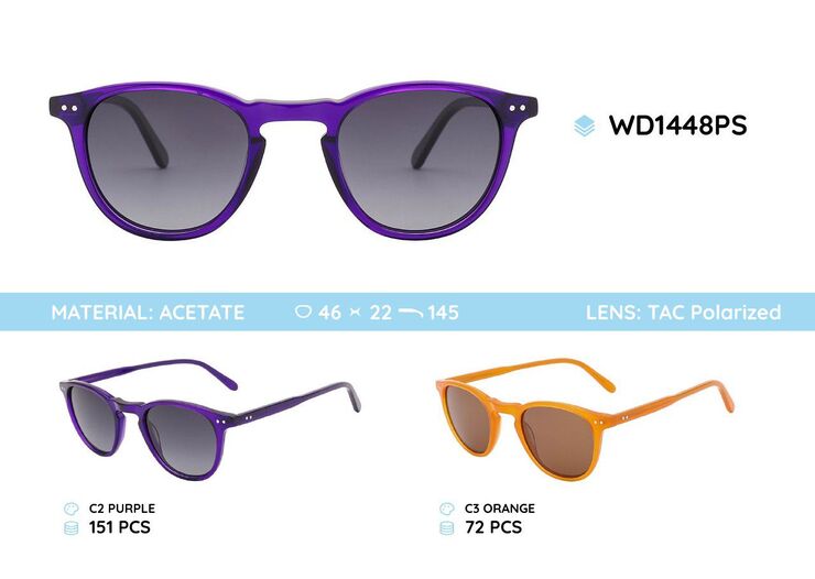 Plastic acetate frames polarized sunglasses WD1448PS