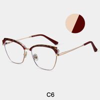 Combined frame (metal + TR90) or glasses with blue light protection, with spring hinges FA87276