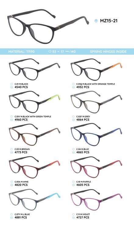 TR-90 plastic frames for glasses MZ15-21