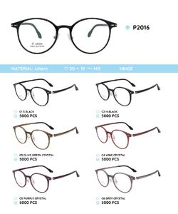 Plastic Ultem eyeglasses frame P2016