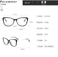 Оправа для очков пластиковая TR90 с защитой от синего света, с флексом FA87015