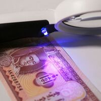 Magnifier with universal backlight, magnifying glass with handle 6H-4-XX, diameter 65 mm, magnification: 6Х, 12Х