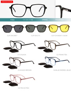 Оправа пластиковая из материала ацетат, с флексом + насадка солнцезащитная (клипон) Big City F3023S