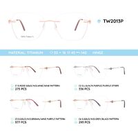 Titanium metal rimless frame TW2013P