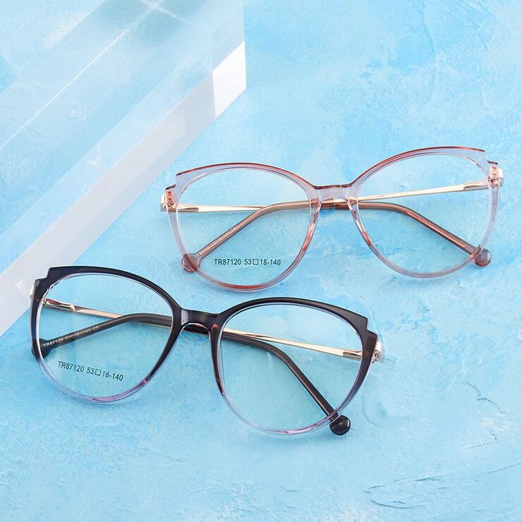 TR90 plastic frame or glasses with blue light protection, with spring hinges FA87120