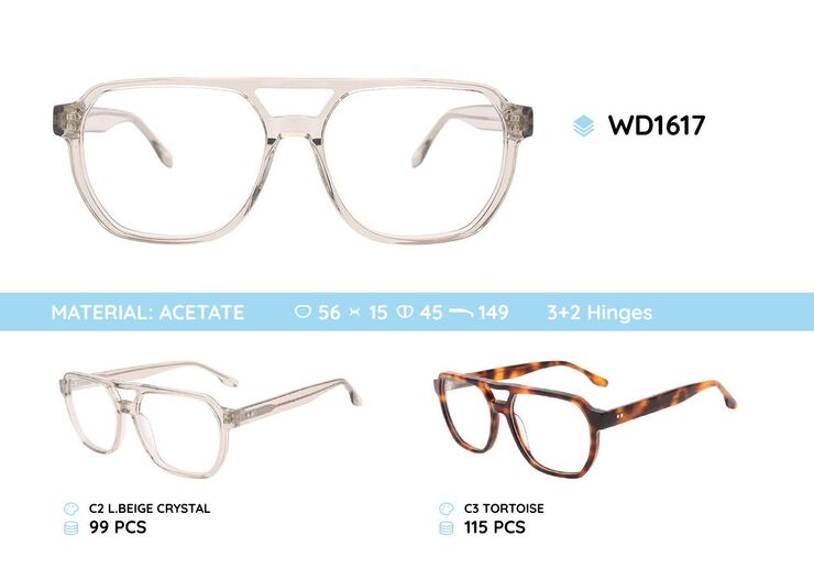 Plastic acetate eyeglasses frame WD1617