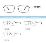 Metal men's frame for glasses with spring hinges MM2073