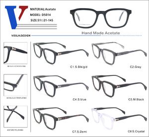 Plastic acetate frame with spring hinges D5014-DA